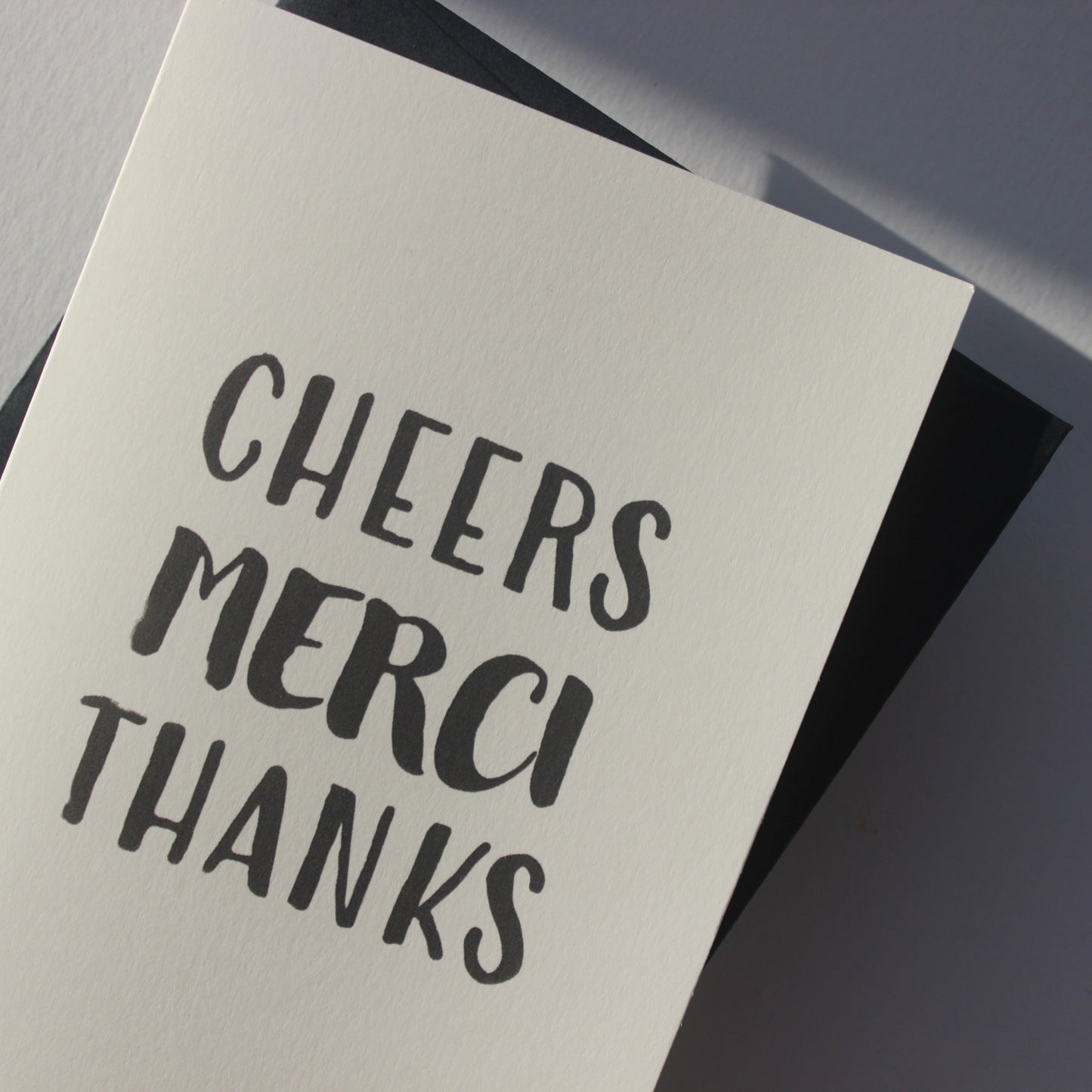 Thank You, Merci, Cheers Card