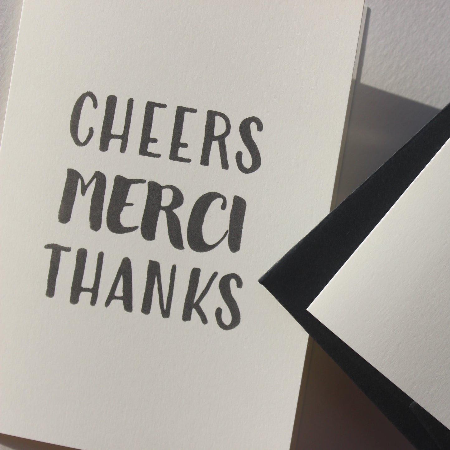 Thank You, Merci, Cheers Card