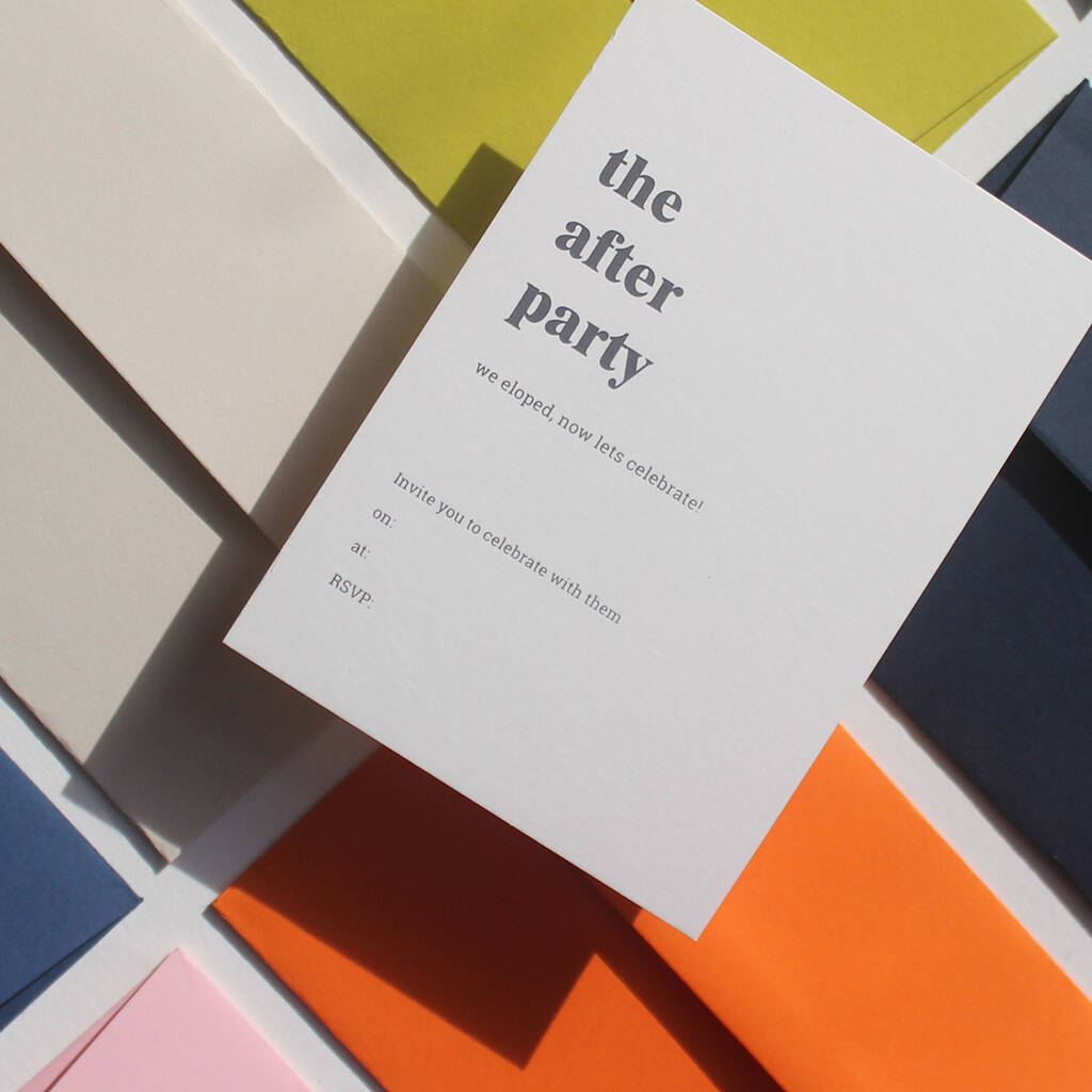 Eloped Wedding Reception Invitations