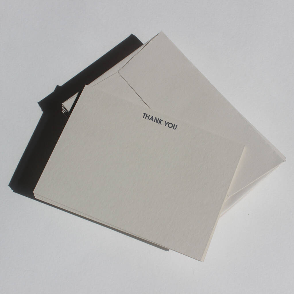 Neutral Wedding Thank You Cards With Envelope