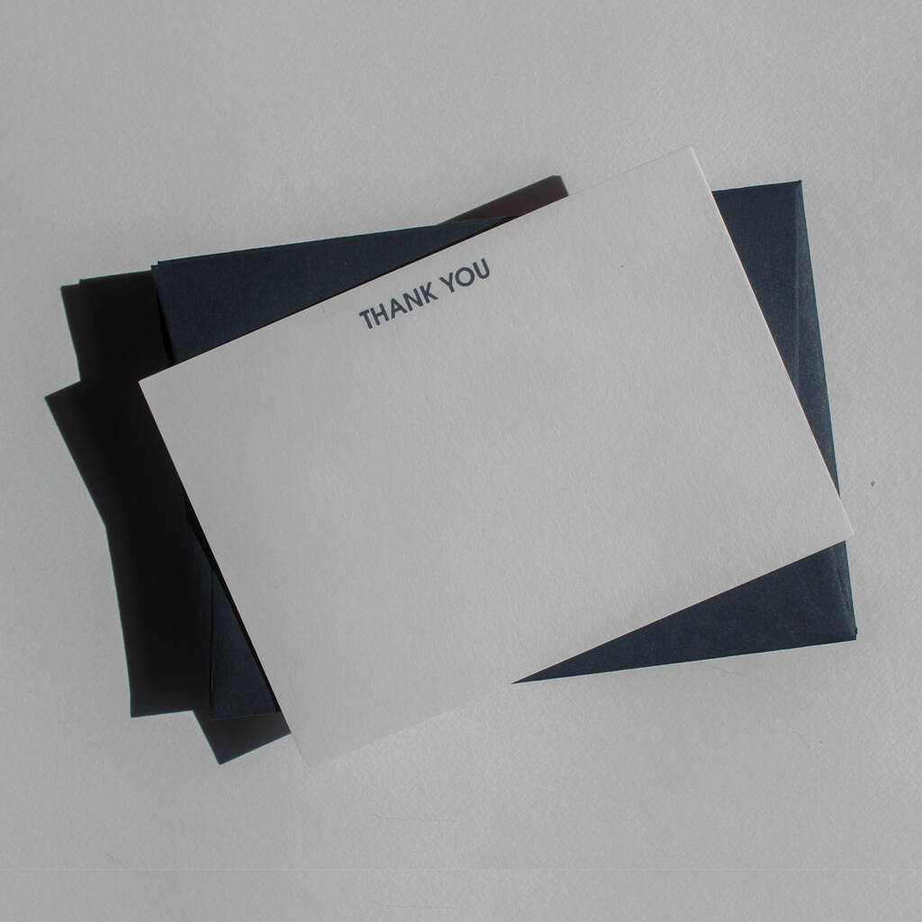 Neutral Wedding Thank You Cards With Envelope