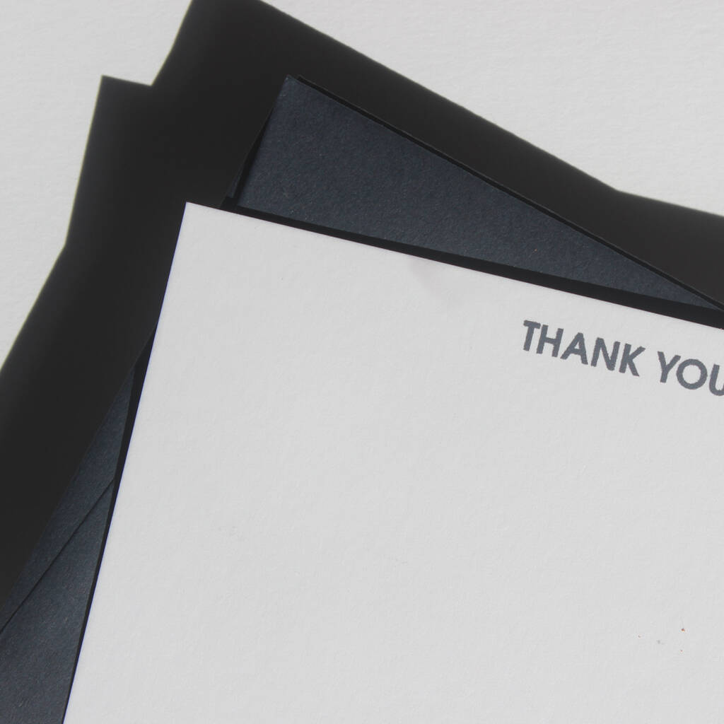 Neutral Wedding Thank You Cards With Envelope