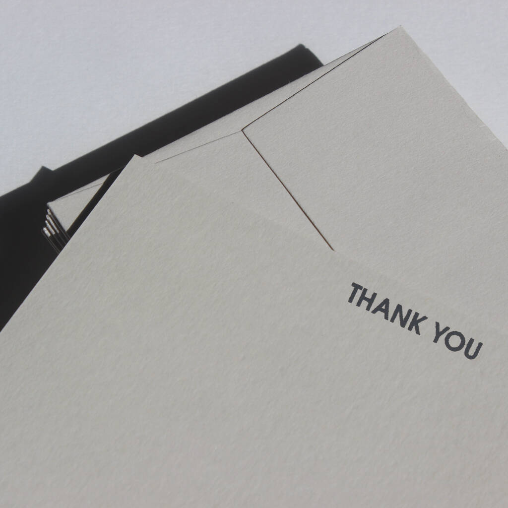 Neutral Wedding Thank You Cards With Envelope