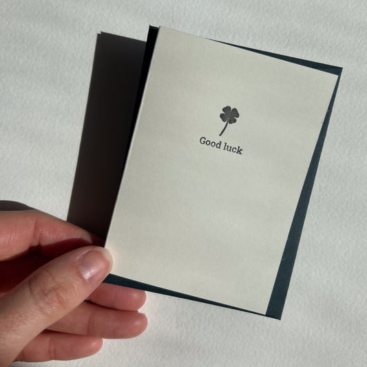 Clover Good Luck Card