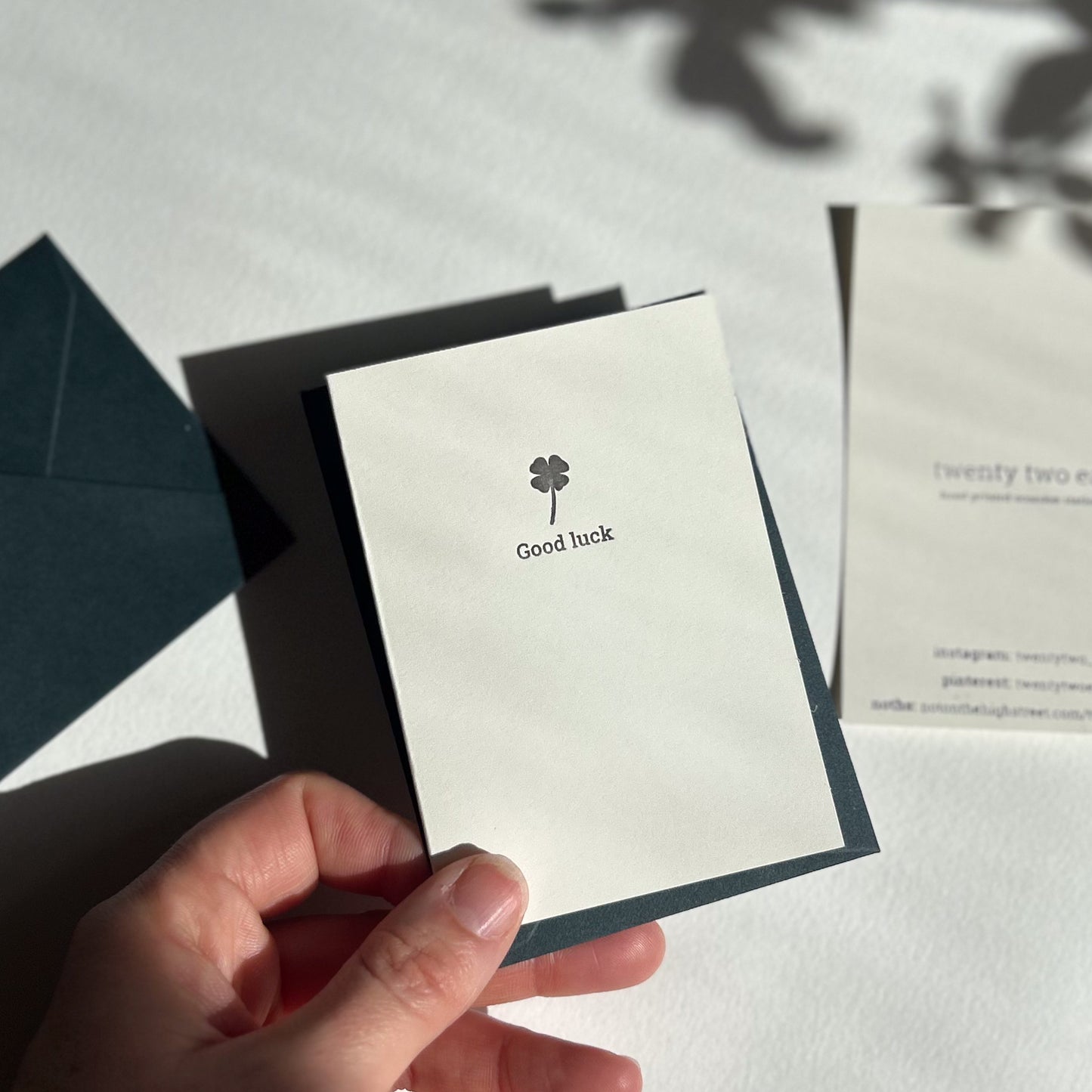 Clover Good Luck Card