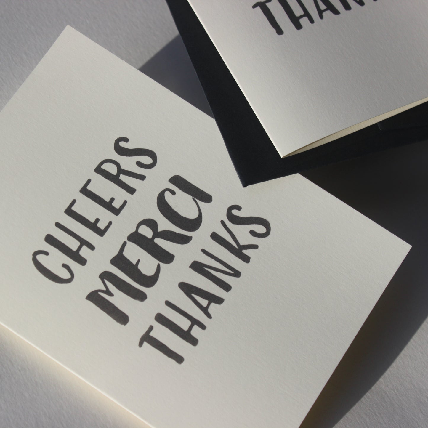 Thank You, Merci, Cheers Card