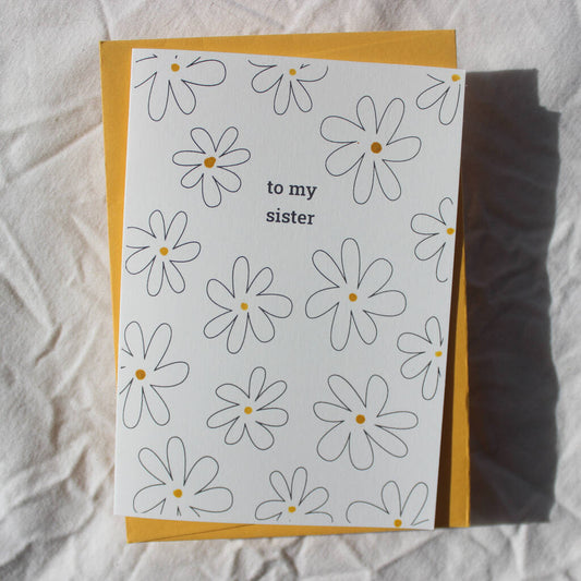 Floral Sister Birthday Card